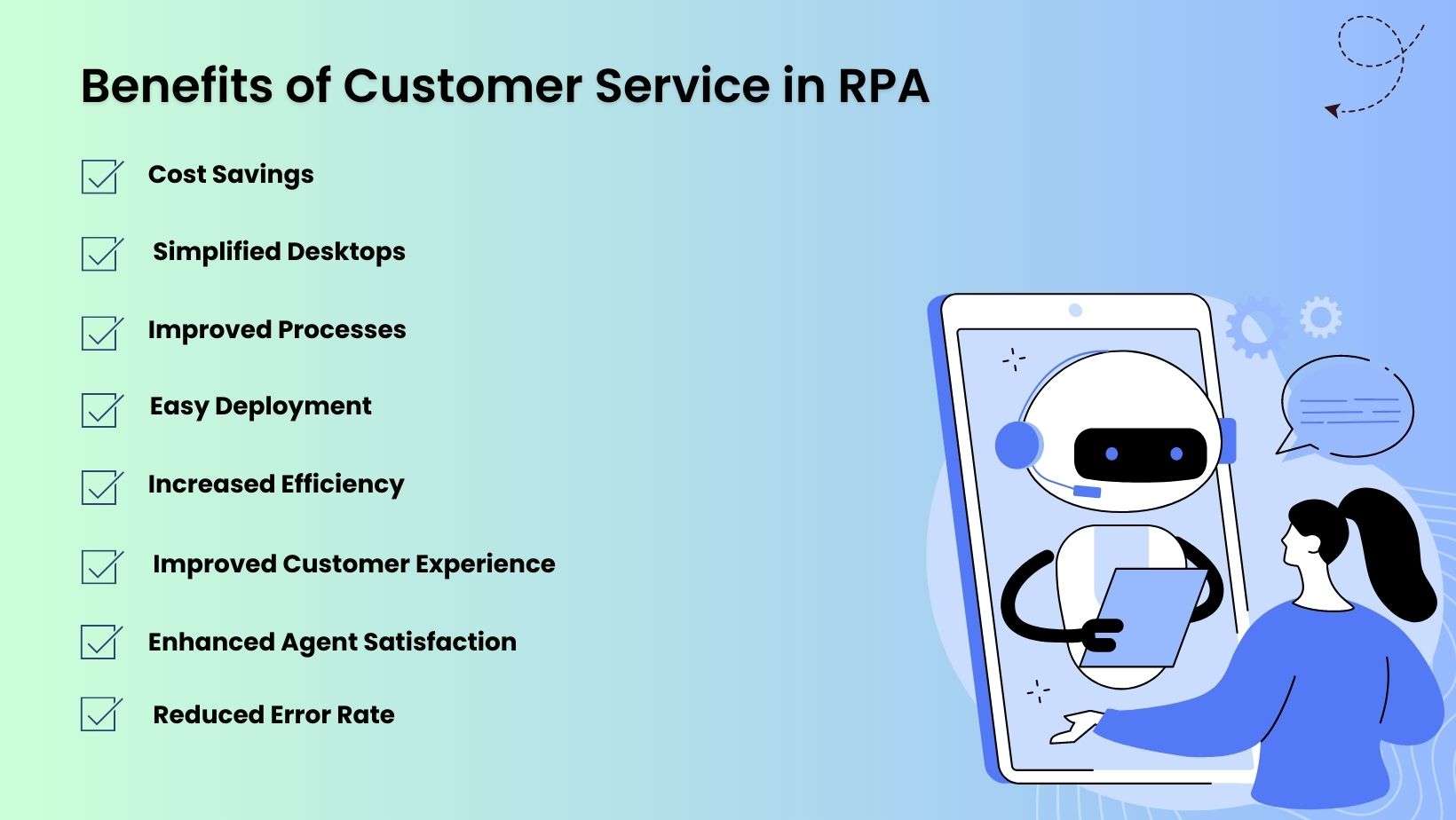 Benefits of  RPA in Customer Services