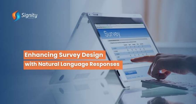 Survey Design with Natural Language Responses 