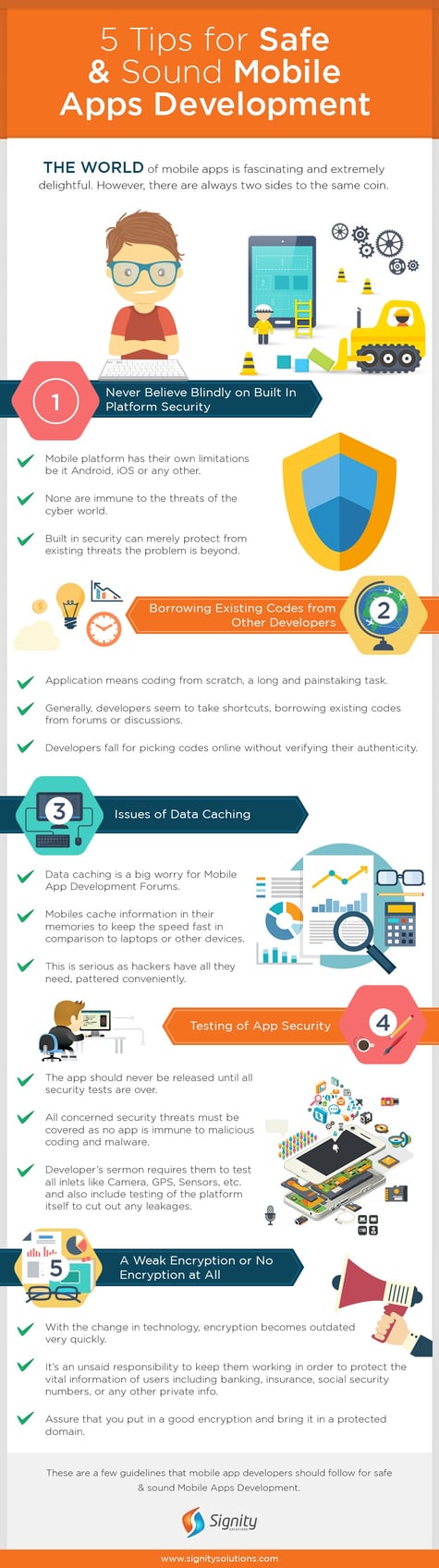 5 Tips for Safe & Sound Mobile Apps Development (Infographic)