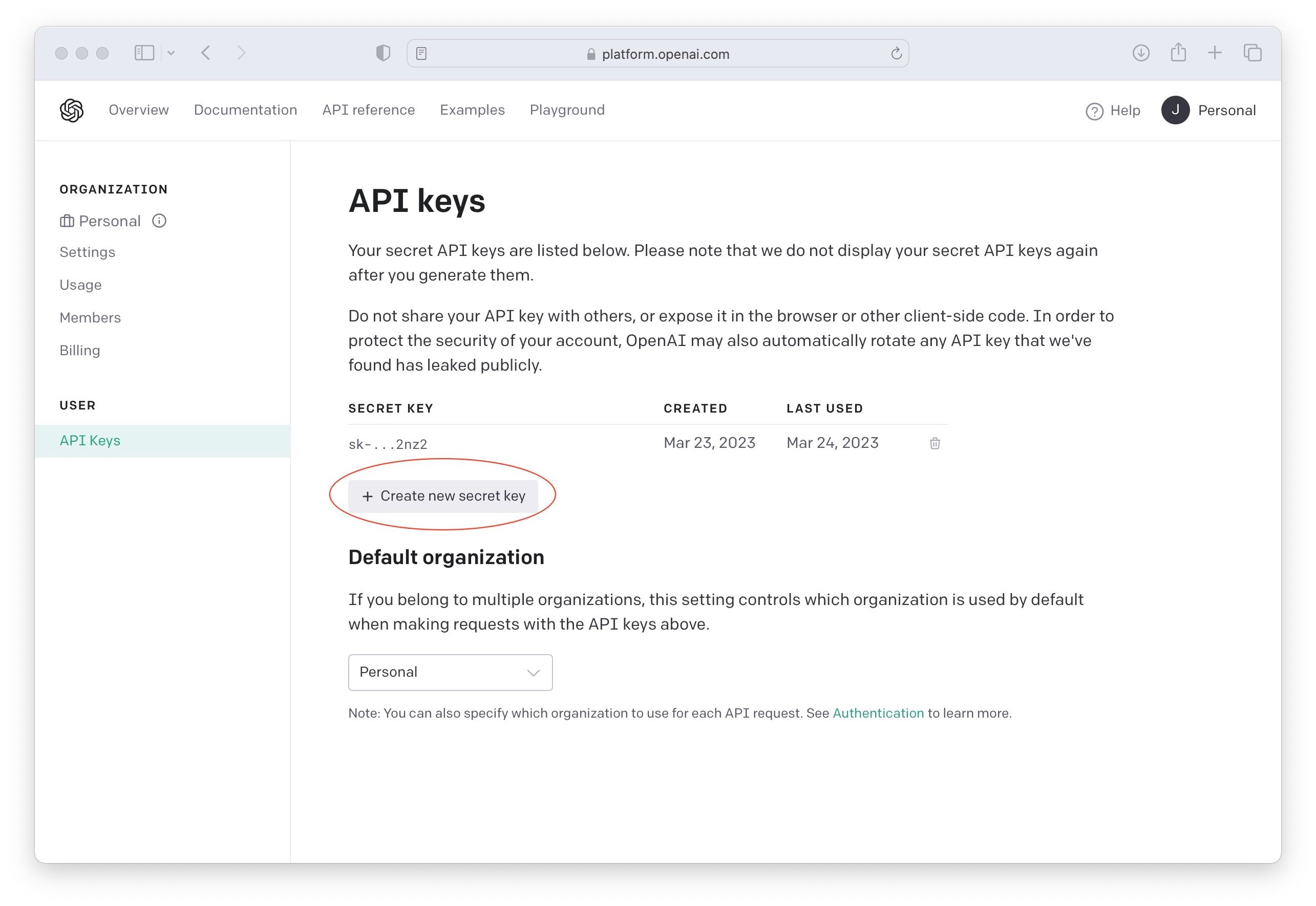 Api keys