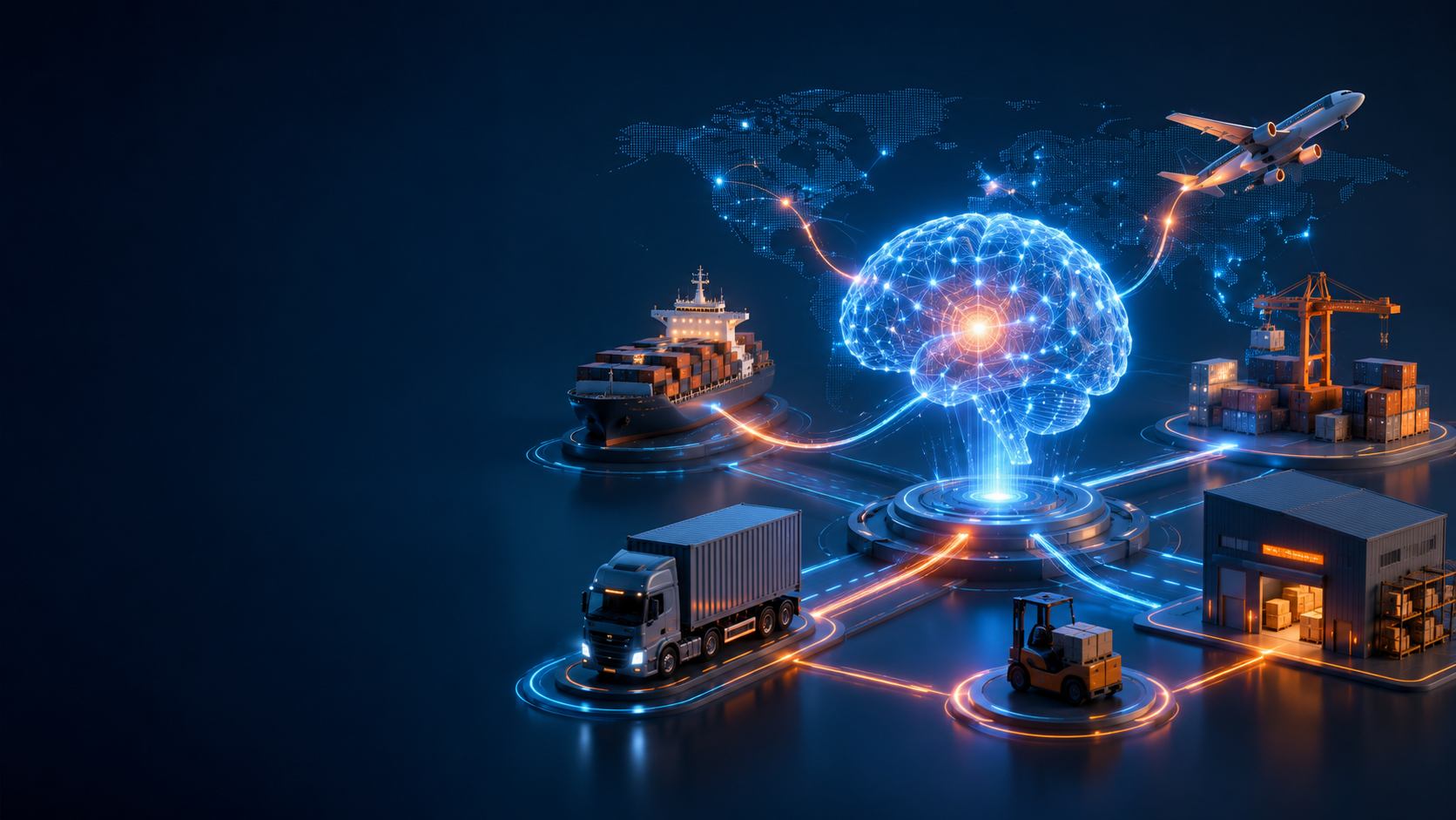 AI-powered logistics and global network 