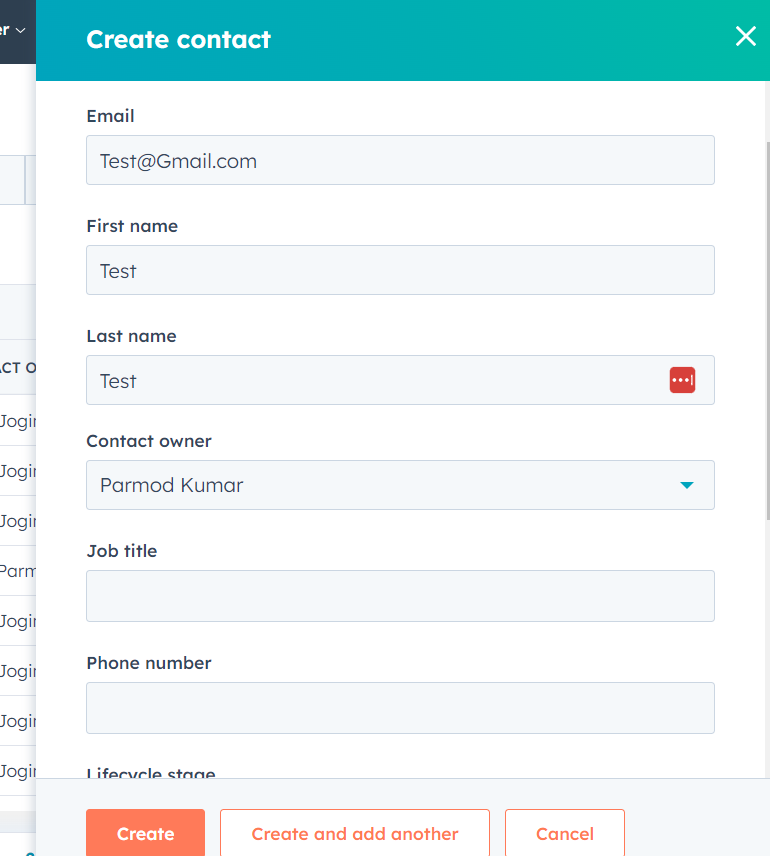 Filling in Lead Details